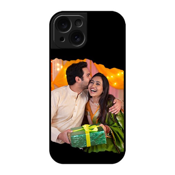 Apple iPhone 15 Custom Glass Phone Case - Tear - Off Design Apple iPhone 15 Custom Glass Phone Case - Tear - Off Design