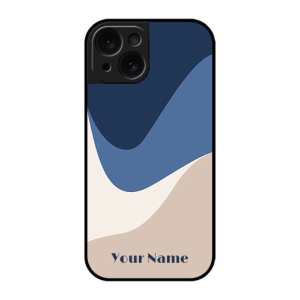 Apple iPhone 15 Custom Glass Phone Case - Abstract Drip Art Design Apple iPhone 15 Custom Glass Phone Case - Abstract Drip Art Design
