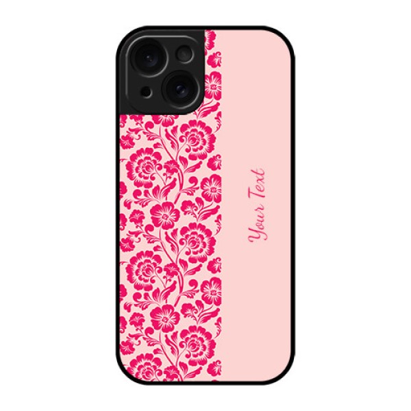 Apple iPhone 15 Custom Glass Phone Case - Attractive Floral Pattern Design Apple iPhone 15 Custom Glass Phone Case - Attractive Floral Pattern Design