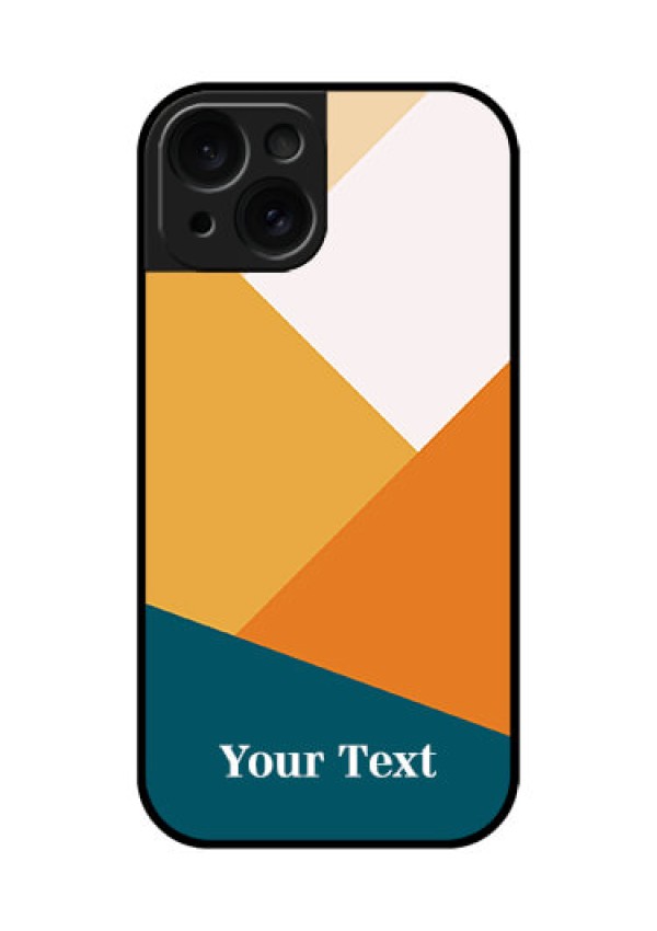 Apple iPhone 15 Custom Glass Phone Case - Stacked Multi - Colour Design