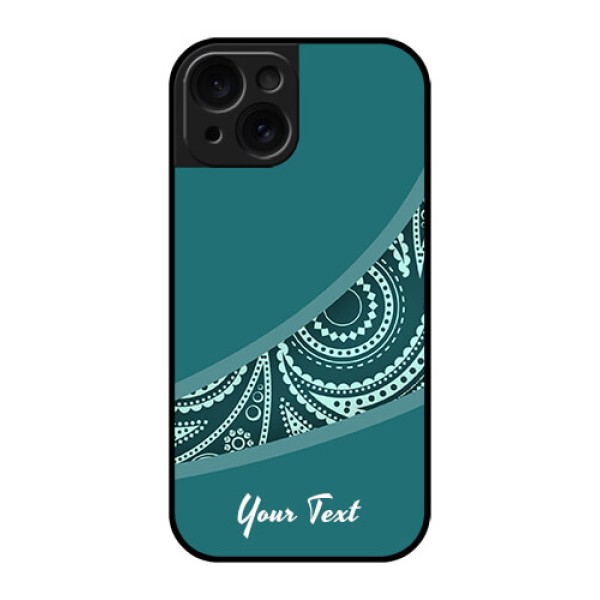 Apple iPhone 15 Custom Glass Phone Case - Semi Visible Floral Design
