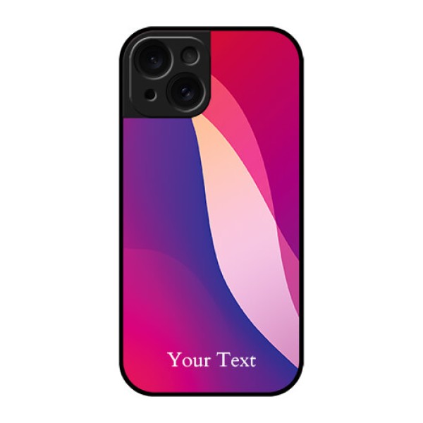 Apple iPhone 15 Custom Glass Phone Case - Digital Abstract Overlap Design Apple iPhone 15 Custom Glass Phone Case - Digital Abstract Overlap Design