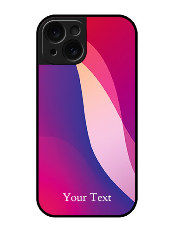 Custom Apple iPhone 15 Custom Glass Phone Case - Digital Abstract Overlap Design