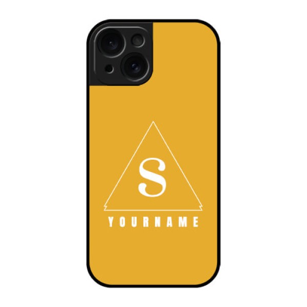 Apple iPhone 15 Custom Glass Phone Case - Simple Triangle Design