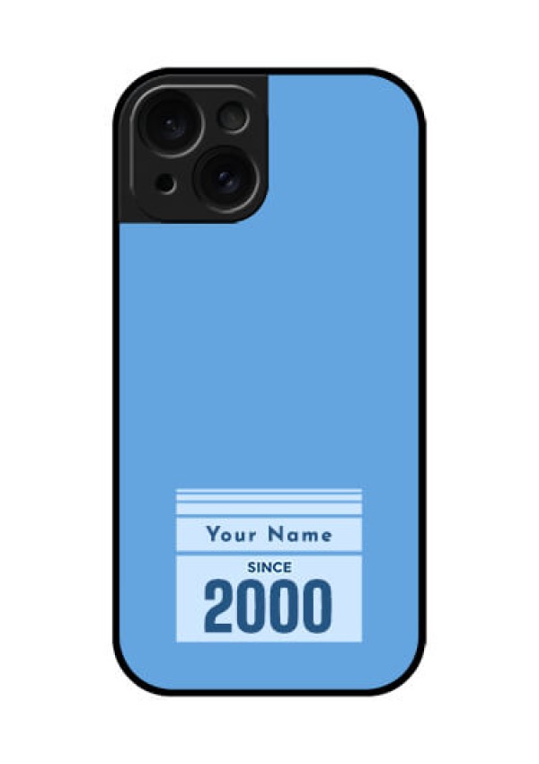 Apple iPhone 15 Custom Glass Phone Case - Custom Year Of Birth Design