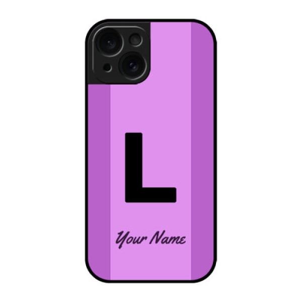 Apple iPhone 15 Custom Glass Phone Case - Tricolor Custom Text Design