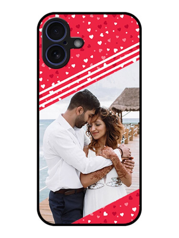 Custom iPhone 16 Plus Custom Glass Phone Case - Valentines Gift Design