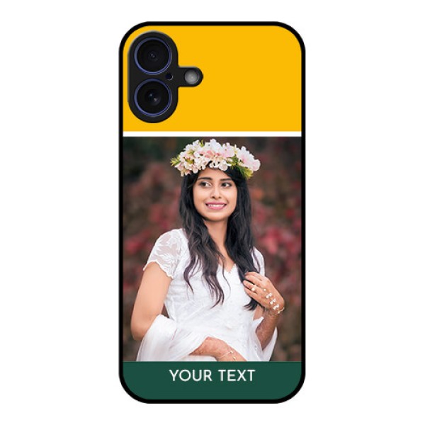 iPhone 16 Plus Custom Glass Phone Case - Love You Design iPhone 16 Plus Custom Glass Phone Case - Love You Design
