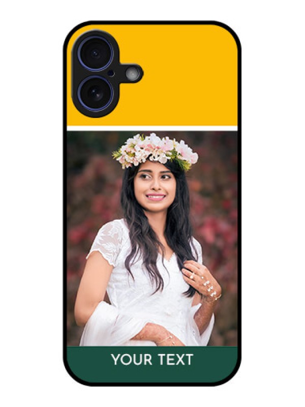 Custom iPhone 16 Plus Custom Glass Phone Case - Love You Design