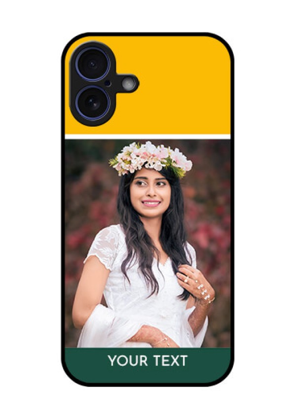 iPhone 16 Plus Custom Glass Phone Case - Love You Design