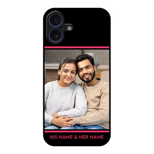 iPhone 16 Plus Custom Glass Phone Case - With Add Text Design