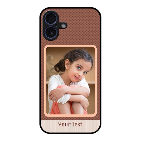 iPhone 16 Plus Custom Glass Phone Case - Simple Pic Upload Design