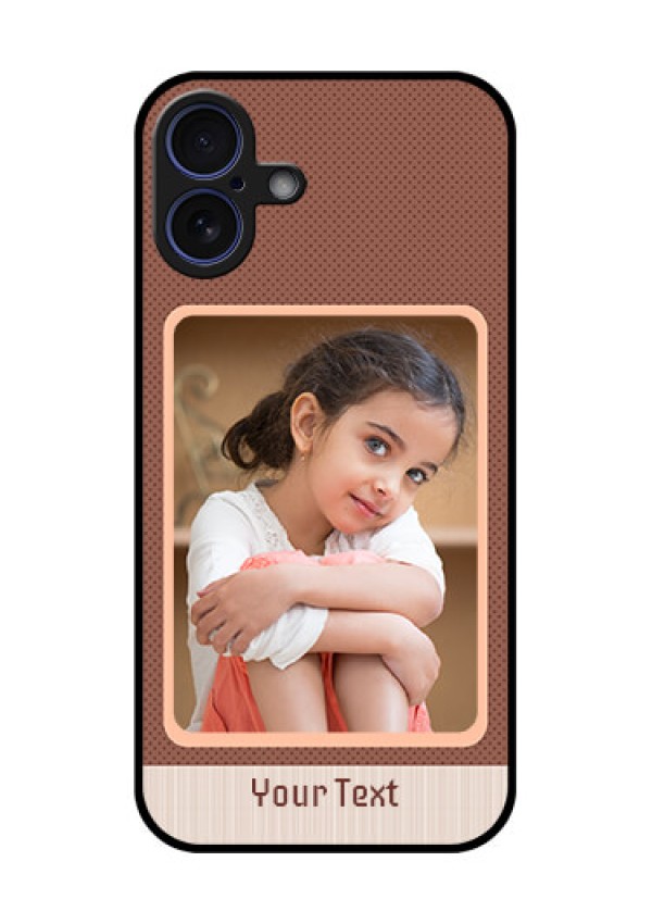 iPhone 16 Plus Custom Glass Phone Case - Simple Pic Upload Design