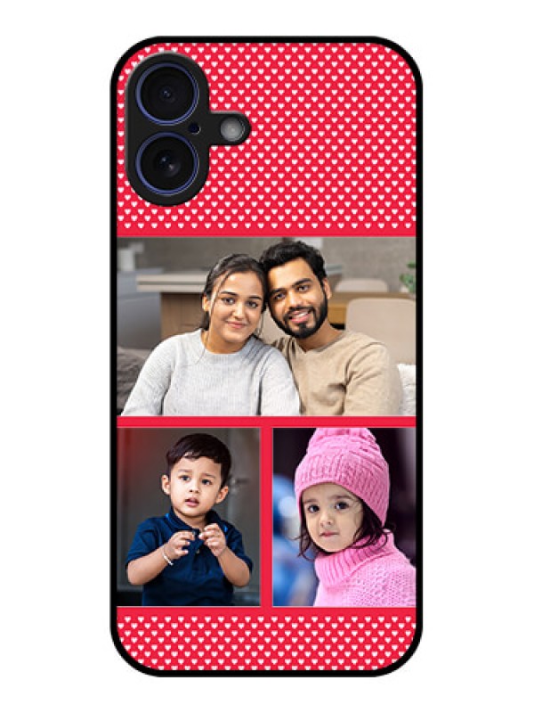 Custom iPhone 16 Plus Custom Glass Phone Case - Bulk Photo Upload Design