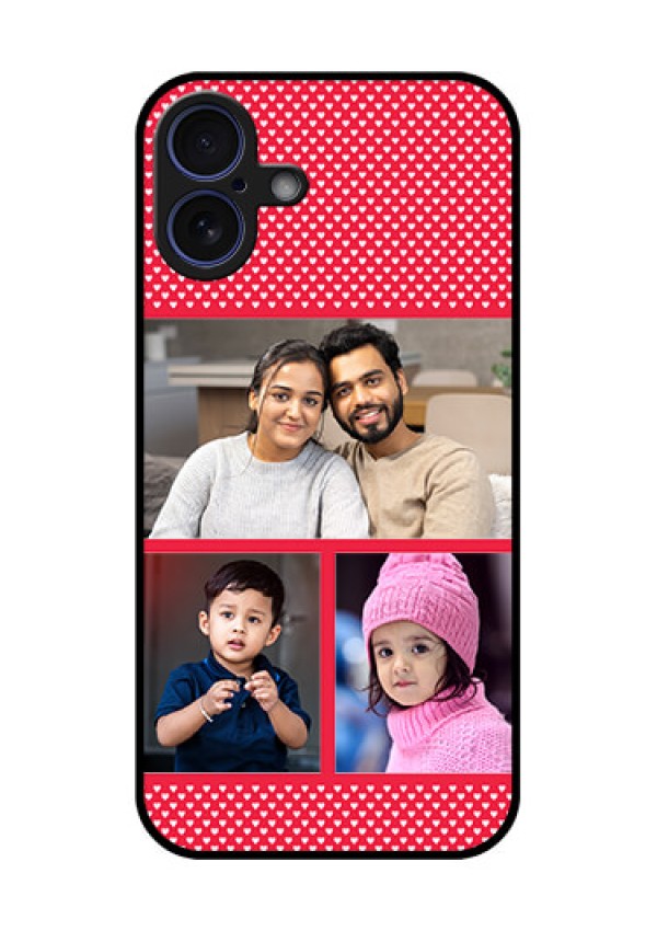 iPhone 16 Plus Custom Glass Phone Case - Bulk Photo Upload Design
