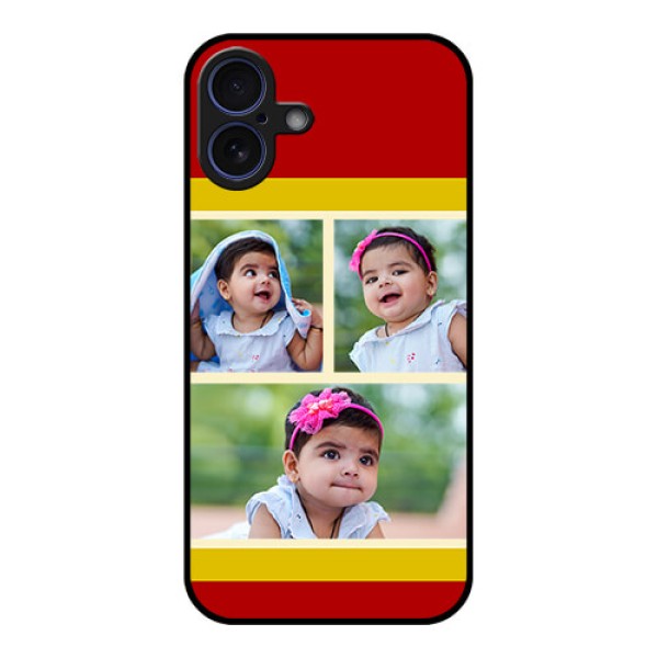 iPhone 16 Plus Custom Glass Phone Case - Multiple Pic Upload Design iPhone 16 Plus Custom Glass Phone Case - Multiple Pic Upload Design