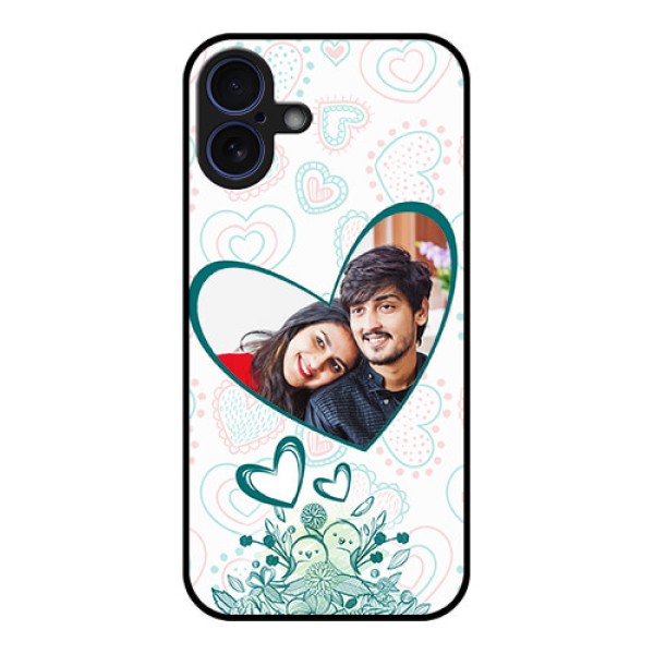 iPhone 16 Plus Custom Glass Phone Case - Premium Couple Design iPhone 16 Plus Custom Glass Phone Case - Premium Couple Design