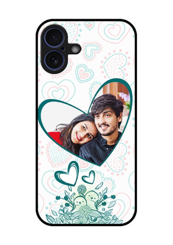 iPhone 16 Plus Custom Glass Phone Case - Premium Couple Design