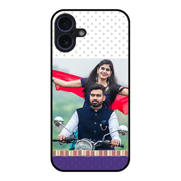 iPhone 16 Plus Custom Glass Phone Case - Cute Family Design
