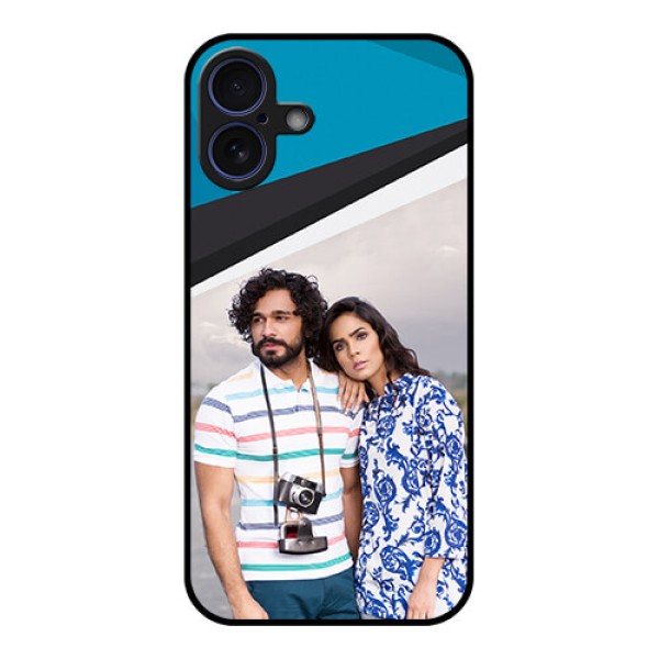 iPhone 16 Plus Custom Glass Phone Case - Simple Pattern Photo Upload Design iPhone 16 Plus Custom Glass Phone Case - Simple Pattern Photo Upload Design