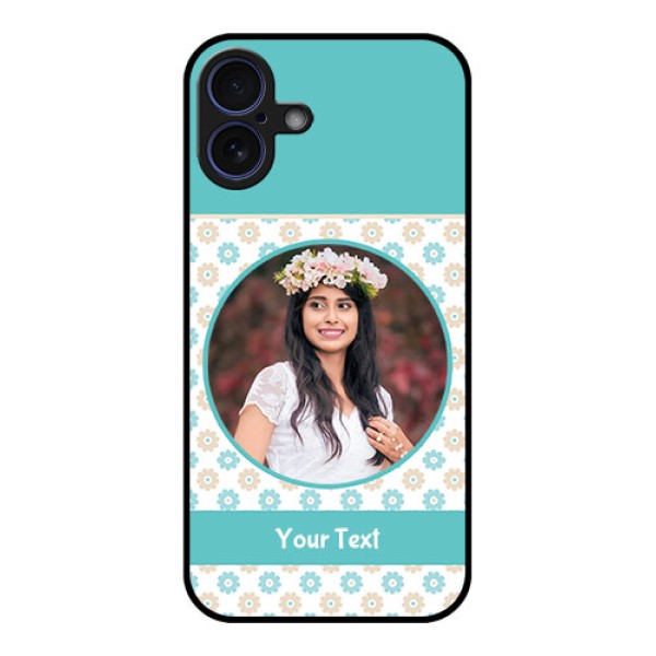iPhone 16 Plus Custom Glass Phone Case - Beautiful Flowers Design