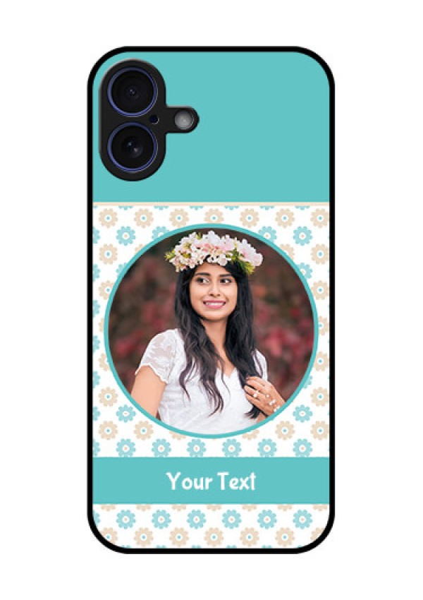 iPhone 16 Plus Custom Glass Phone Case - Beautiful Flowers Design