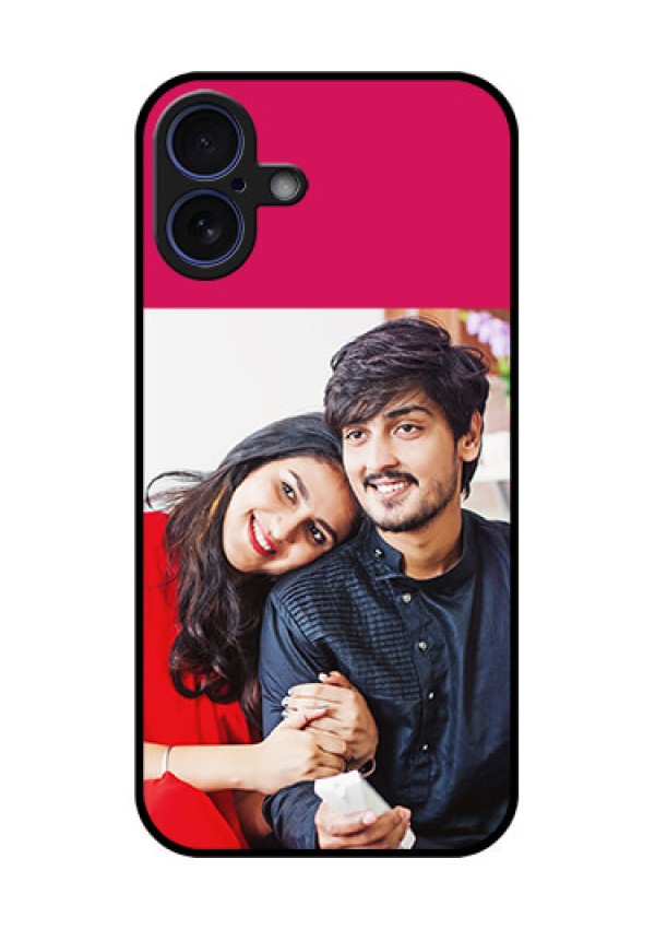 iPhone 16 Plus Custom Glass Phone Case - Anniversary Cover Design