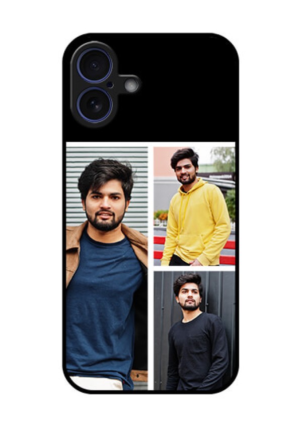 iPhone 16 Plus Custom Glass Phone Case - Upload Multiple Picture Design