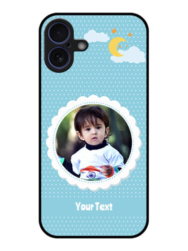 Custom iPhone 16 Plus Custom Glass Phone Case - Violet Pattern Design