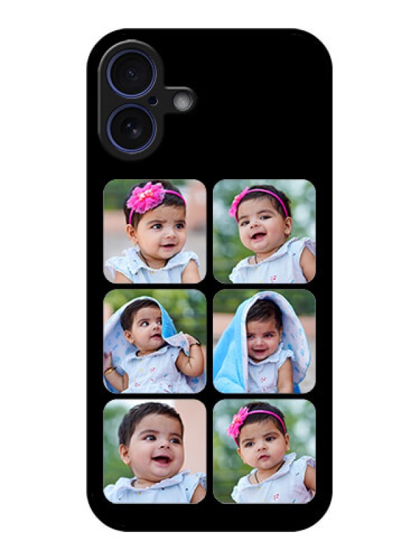 Custom iPhone 16 Plus Custom Glass Phone Case - Multiple Pictures Design