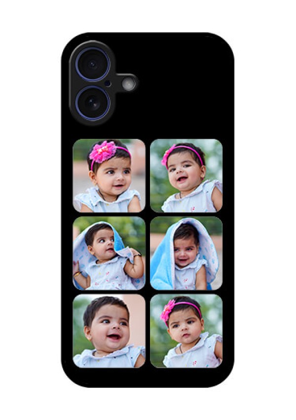iPhone 16 Plus Custom Glass Phone Case - Multiple Pictures Design