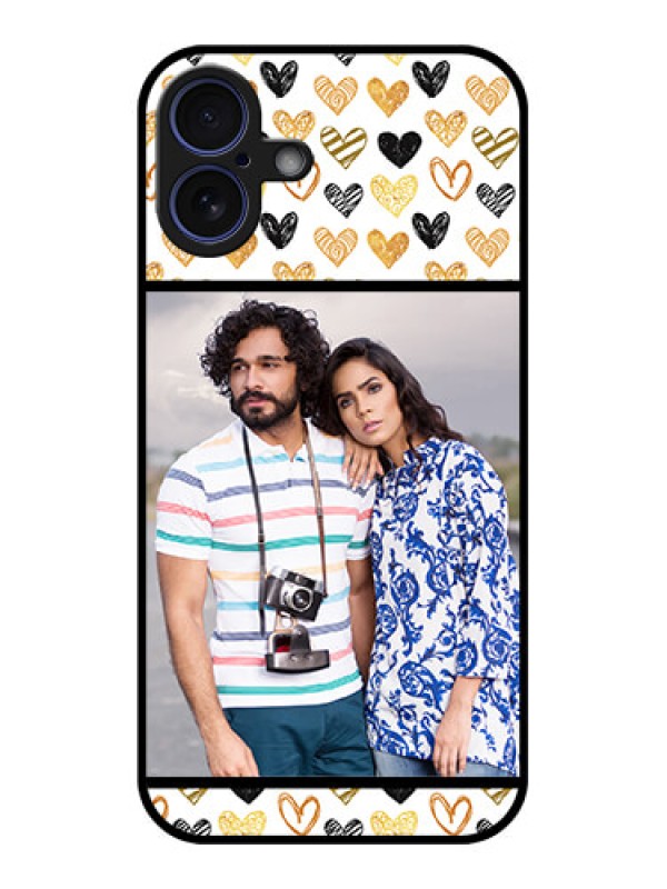 Custom iPhone 16 Plus Custom Glass Phone Case - Love Symbol Design