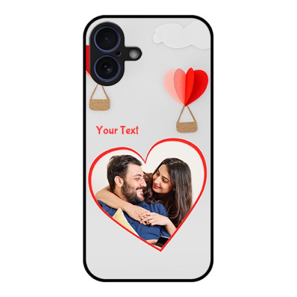 iPhone 16 Plus Custom Glass Phone Case - Parachute Love Design