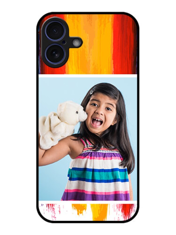 Custom iPhone 16 Plus Custom Glass Phone Case - Multi Color Design