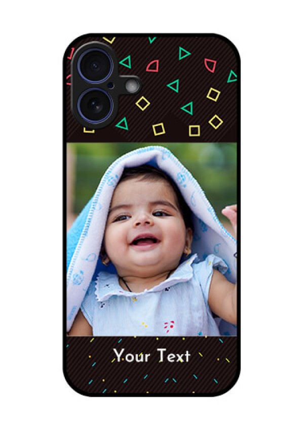 iPhone 16 Plus Custom Glass Phone Case - With Confetti Birthday Design