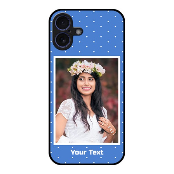 iPhone 16 Plus Custom Glass Phone Case - Polka Dots Design