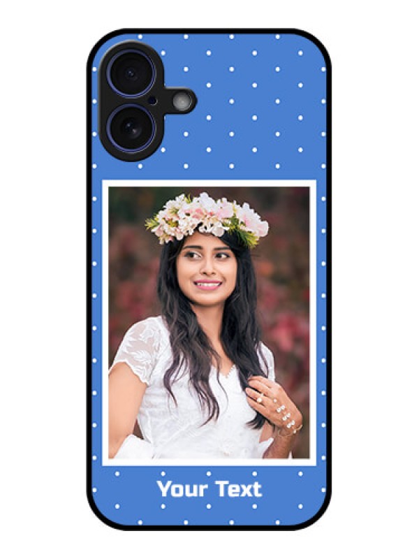 Custom iPhone 16 Plus Custom Glass Phone Case - Polka Dots Design