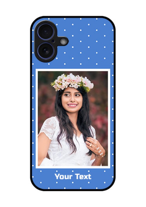 iPhone 16 Plus Custom Glass Phone Case - Polka Dots Design