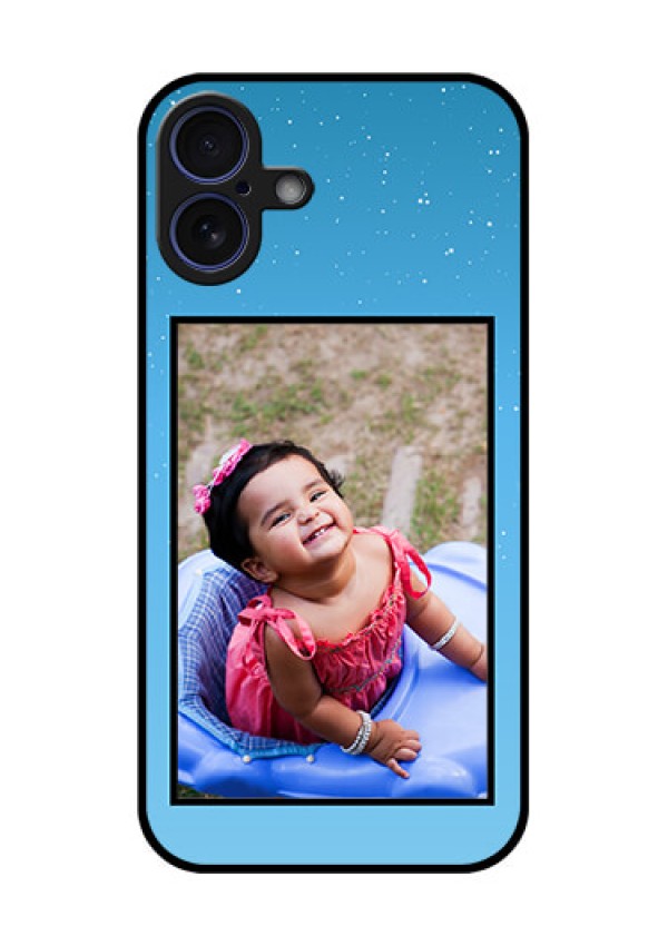 iPhone 16 Plus Custom Glass Phone Case - Wave Pattern Colorful Design