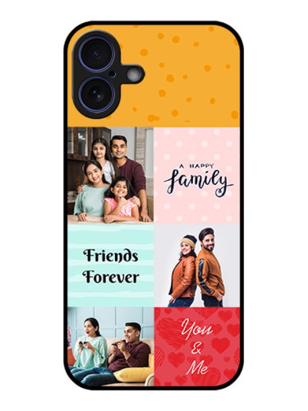 Custom iPhone 16 Plus Custom Glass Phone Case - Images With Quotes Design