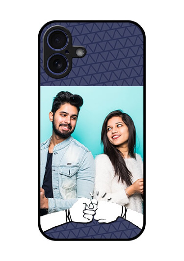 iPhone 16 Plus Custom Glass Phone Case - With Best Friends Design