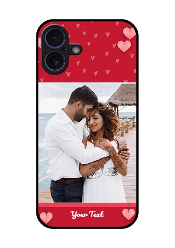 iPhone 16 Plus Custom Glass Phone Case - Valentines Day Design