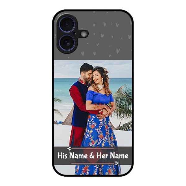 iPhone 16 Plus Custom Glass Phone Case - Buy Love Design With Photo Online iPhone 16 Plus Custom Glass Phone Case - Buy Love Design With Photo Online