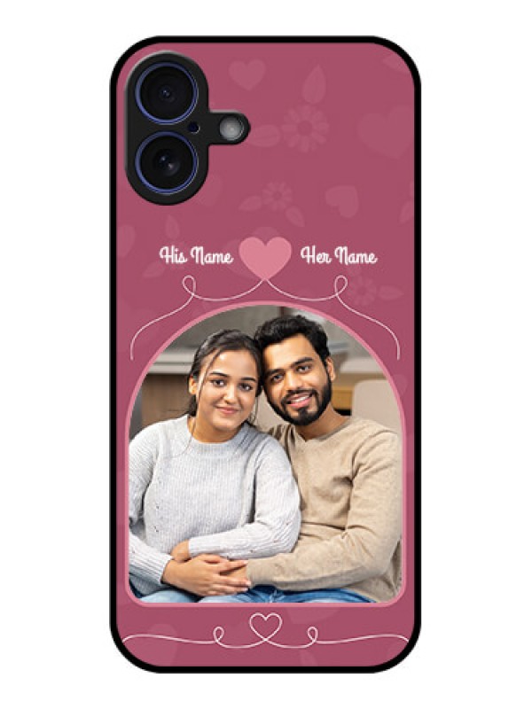 Custom iPhone 16 Plus Custom Glass Phone Case - Love Floral Design