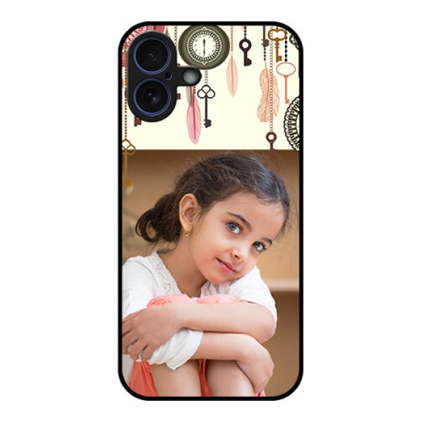 iPhone 16 Plus Custom Glass Phone Case - Boho Style Design