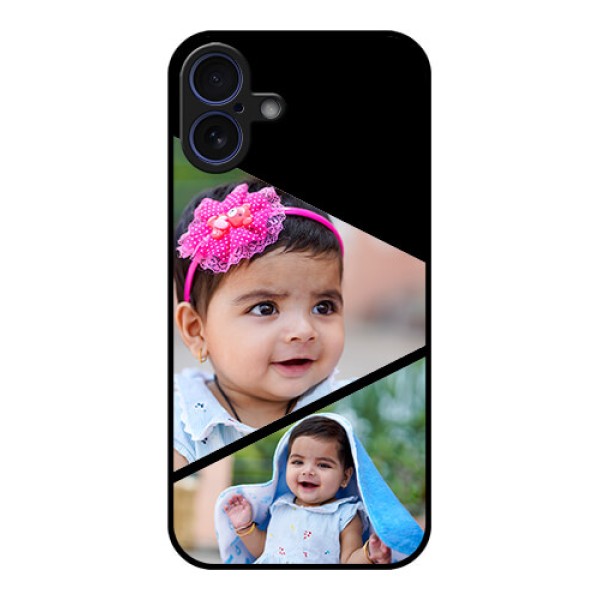 iPhone 16 Plus Custom Glass Phone Case - Semi Cut Design