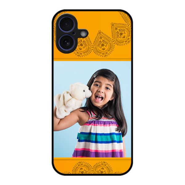 iPhone 16 Plus Custom Glass Phone Case - Photo Wedding Design
