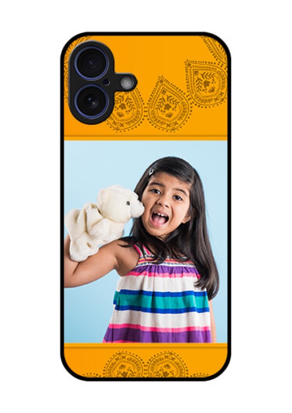 iPhone 16 Plus Custom Glass Phone Case - Photo Wedding Design