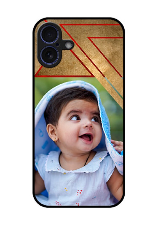 iPhone 16 Plus Custom Glass Phone Case - Gradient Abstract Texture Design