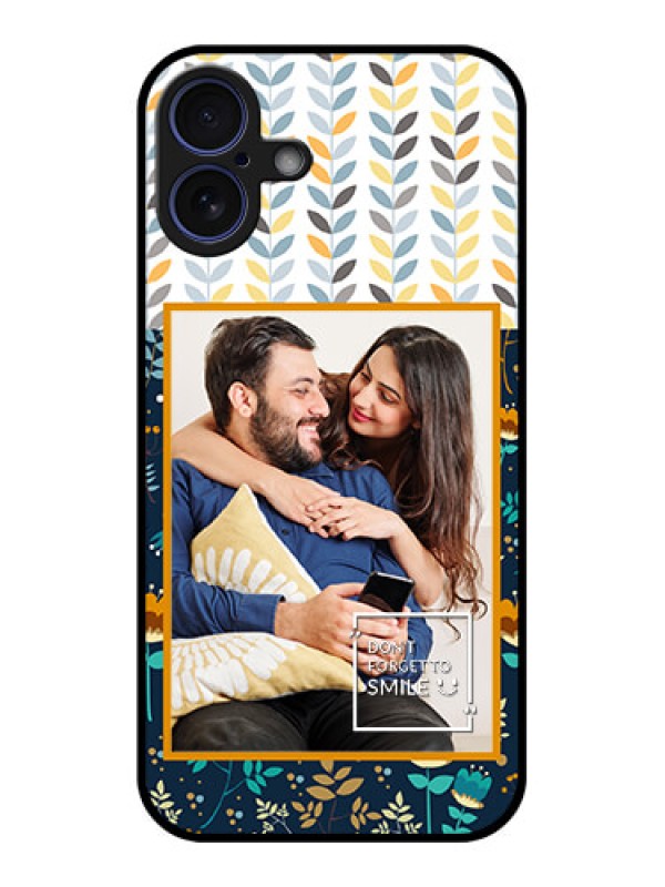 Custom iPhone 16 Plus Custom Glass Phone Case - Pattern Design